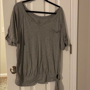 Gray Maternity Loose Fitting Shirt